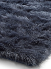 Think Rugs Navy Polar Plush Plain Shaggy Rug - Image 4 of 6