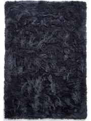 Think Rugs Navy Polar Plush Plain Shaggy Rug - Image 6 of 6