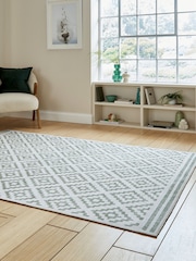 Think Rugs Green Coral H1058 Modern Geometric Rug - Image 2 of 6