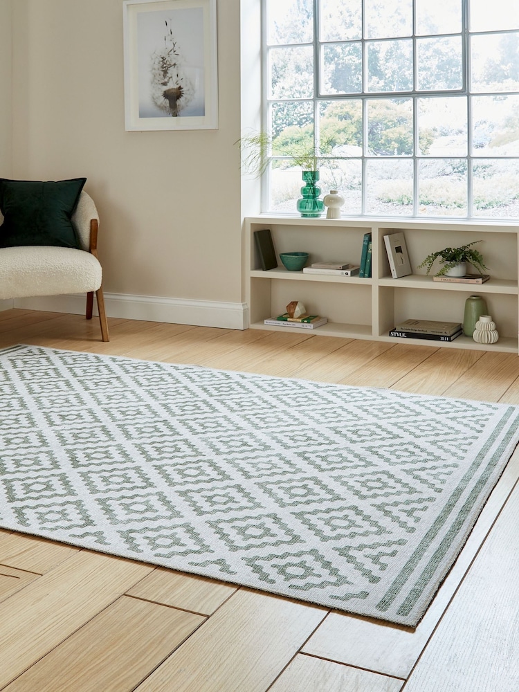 Think Rugs Green Coral H1058 Modern Geometric Rug - Image 2 of 6