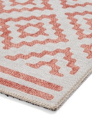 Think Rugs Orange Coral H1058 Modern Geometric Rug - Image 5 of 6