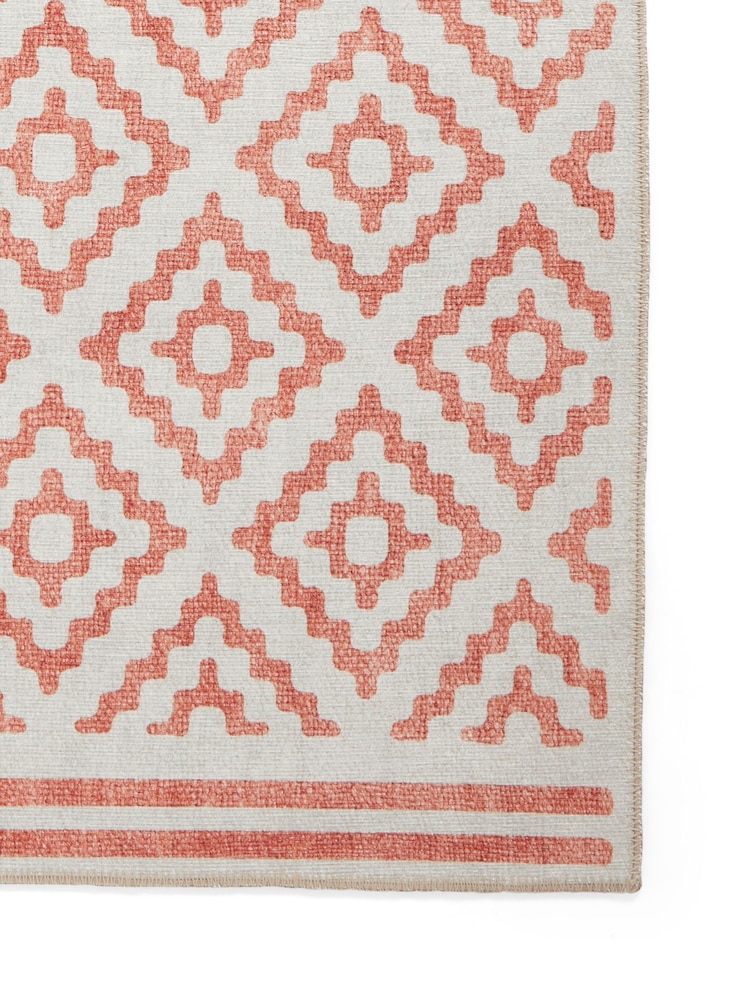 Think Rugs Orange Coral H1058 Modern Geometric Rug - Image 6 of 6 Think Rugs Orange Coral H1058 Modern Geometric Rug - Image 6 of 6