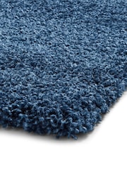 Think Rugs Dark Blue Sierra 9000 Plain Shaggy Rug - Image 2 of 5