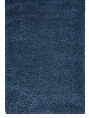 Think Rugs Dark Blue Sierra 9000 Plain Shaggy Rug - Image 3 of 5