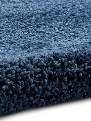 Think Rugs Dark Blue Sierra 9000 Plain Shaggy Rug - Image 4 of 5