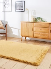 Think Rugs Mustard Super Teddy Plain Shaggy Rug - Image 2 of 6