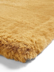 Think Rugs Mustard Super Teddy Plain Shaggy Rug - Image 5 of 6