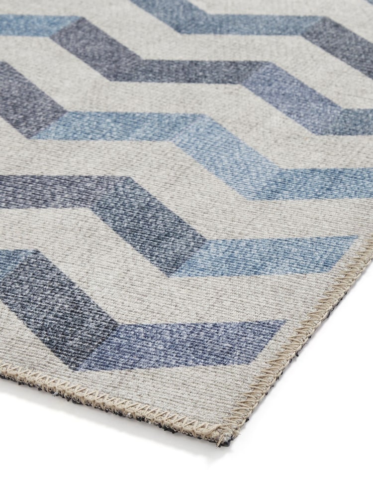 Think Rugs Blue Coral H1059 Modern Geometric Rug - Image 6 of 6 Think Rugs Blue Coral H1059 Modern Geometric Rug - Image 6 of 6