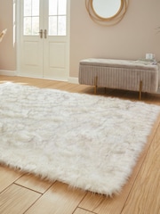 Think Rugs White Polar Plush Plain Shaggy Rug - Image 2 of 6