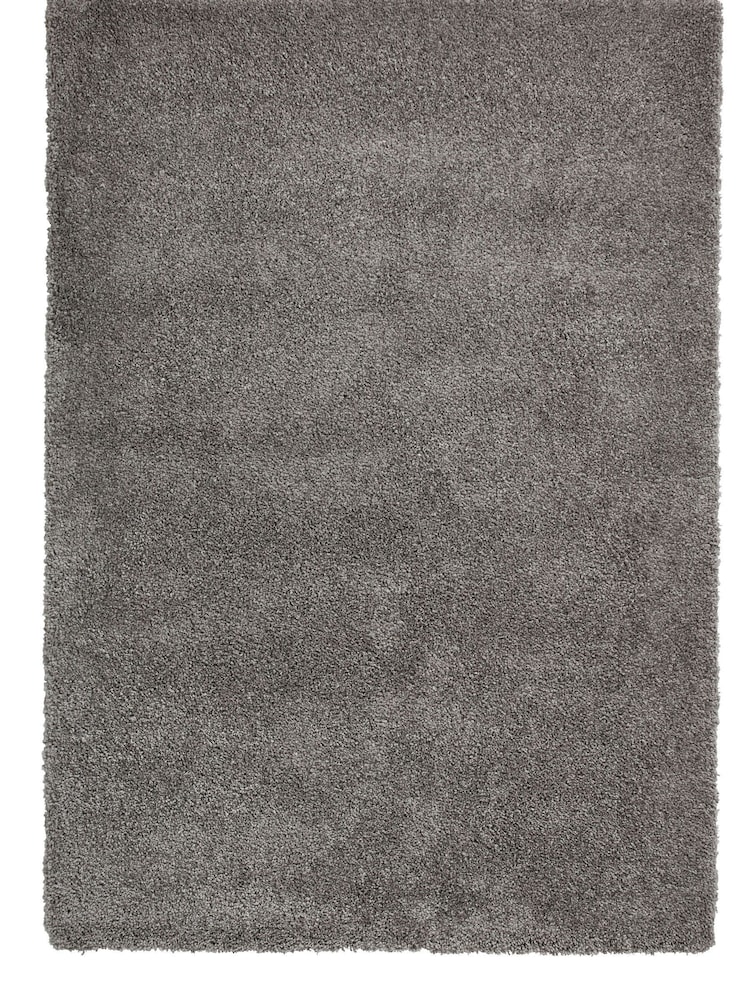 Think Rugs Pebble Grey Sierra 9000 Plain Shaggy Rug - Image 2 of 5