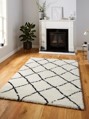 Think Rugs White Scandi Berber G257 Berber Rug - Image 1 of 5