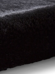Think Rugs Black Super Teddy Plain Shaggy Rug - Image 5 of 6