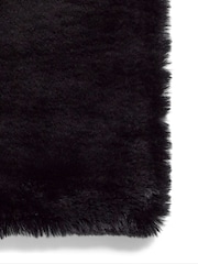 Think Rugs Black Super Teddy Plain Shaggy Rug - Image 6 of 6