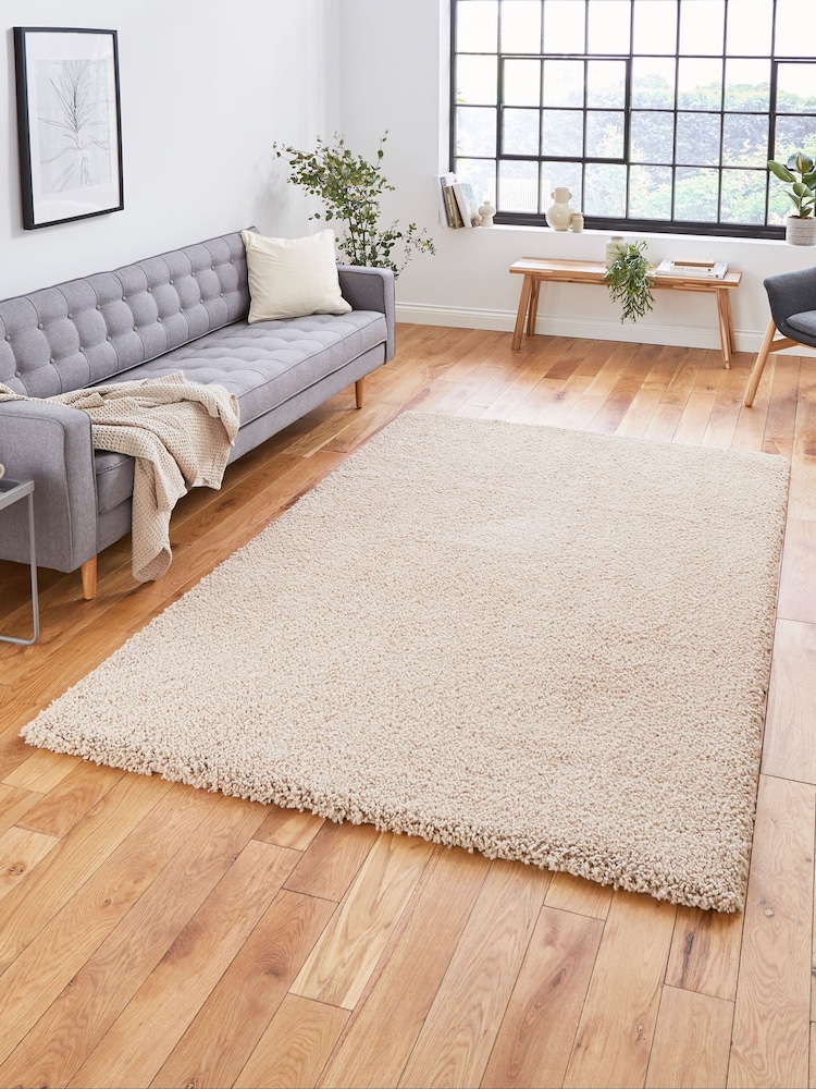 Think Rugs Camel Sierra 9000 Plain Shaggy Rug - Image 1 of 5