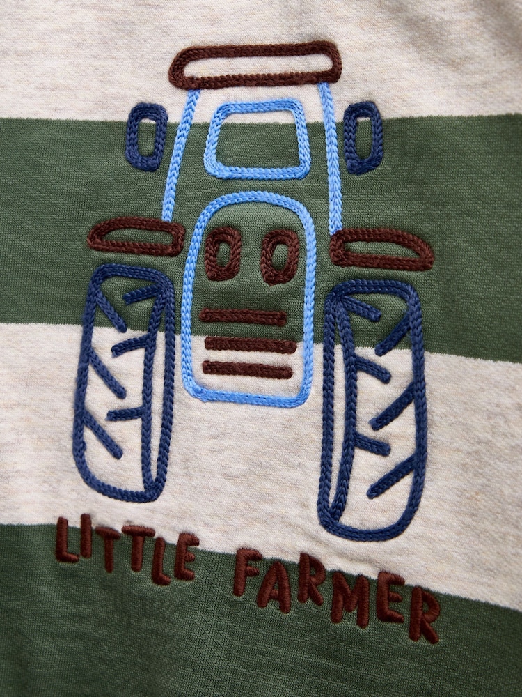 Sweat-shirt brodé à demi-zip JoJo Maman Bébé - Image 5 sur 5 Sweat-shirt brodé à demi-zip JoJo Maman Bébé - Image 5 sur 5