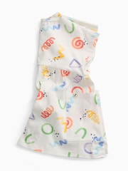 KIDLY by MORI Cream All Over Print Soft Cotton Jersey Dress - Image 5 of 5