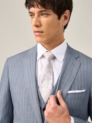 Skopes Blue Levins Tailored Fit Stripe Suit Jacket - Image 3 of 6