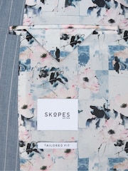 Skopes Blue Levins Tailored Fit Stripe Suit Jacket - Image 6 of 6