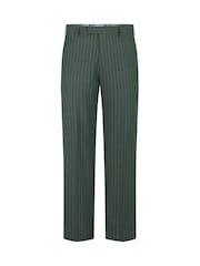 Skopes Green Levins Tailored Fit Stripe Suit Trousers - Image 3 of 4