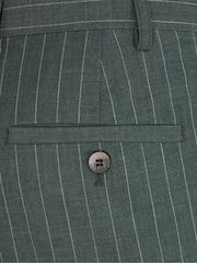 Skopes Green Levins Tailored Fit Stripe Suit Trousers - Image 4 of 4