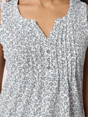 M&Co Blue Cotton Sleeveless Henley Tops 2 Pack - Image 5 of 8