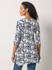 M&Co Blue Hanky Hem Top - Image 3 of 5