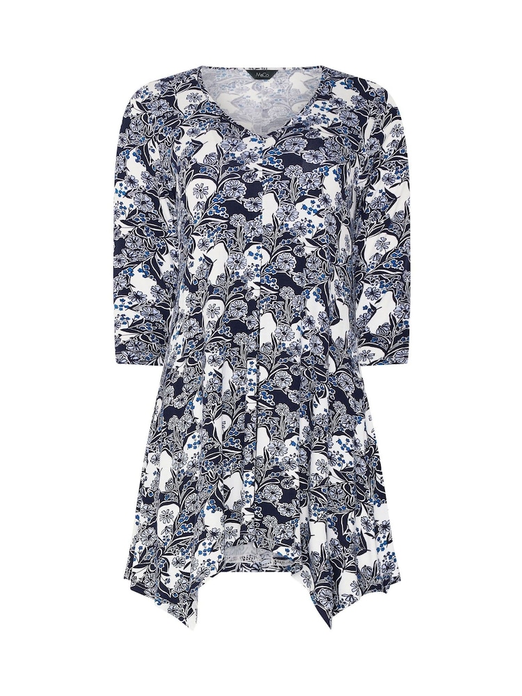 M&Co Blue Hanky Hem Top - Image 5 of 5