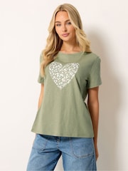M&Co Green Placement Print T-Shirt - Image 1 of 5