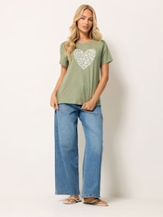 M&Co Green Placement Print T-Shirt - Image 2 of 5