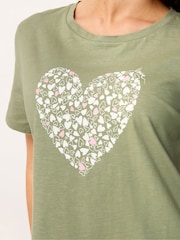 M&Co Green Placement Print T-Shirt - Image 4 of 5