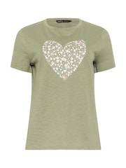 M&Co Green Placement Print T-Shirt - Image 5 of 5