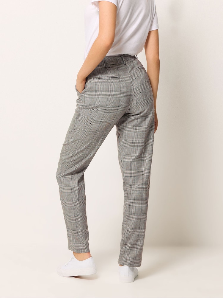 M&Co Brown Check Tailored Straight Leg Trousers - Image 2 of 5