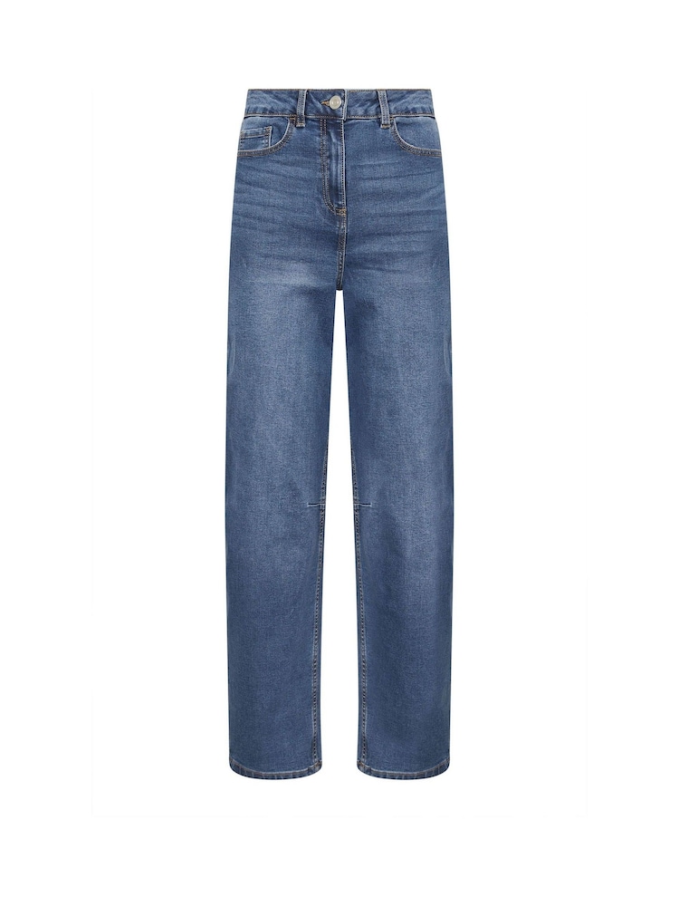 Long Tall Sally Blue Barrel Leg Jeans - Image 5 of 5