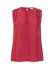 Long Tall Sally Red Lace Detail Crinkle Vest - Image 5 of 5