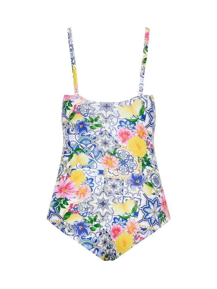 Yours Curve White Bandeau Swimsuit - Image 7 of 7