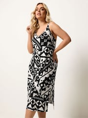 Yours Curve Black Beach Midi Dress - Image 1 of 5