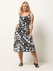Yours Curve Black Beach Midi Dress - Image 2 of 5