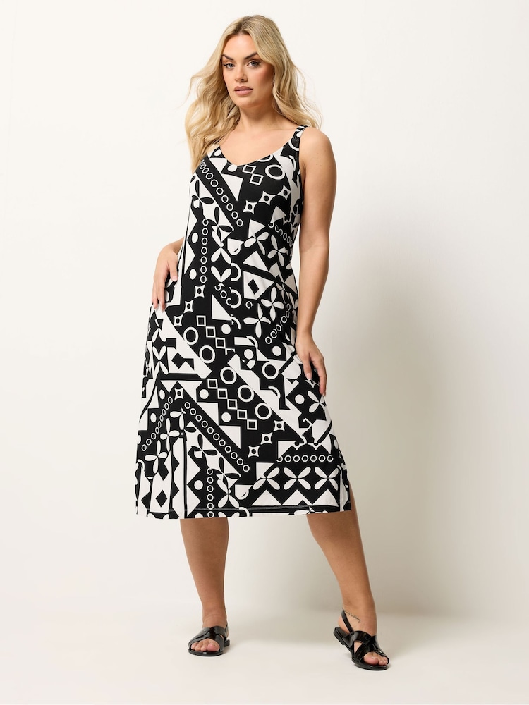 Yours Curve Black Beach Midi Dress - Image 2 of 5