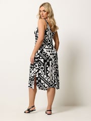 Yours Curve Black Beach Midi Dress - Image 3 of 5