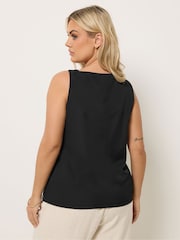 Yours Curve Black Elongated Waistcoat - Image 4 of 6