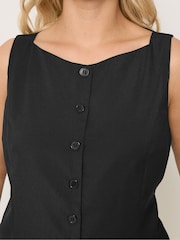 Yours Curve Black Elongated Waistcoat - Image 5 of 6