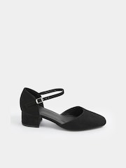 שחור - Yours Curve Square Toe Block Heels - תמונה 1 מתוך 4