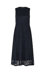 M&Co Navy Lace Lined Skater Dress - Image 5 of 5