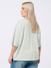 Yours Curve Green Limited Gingham Fruit T-Shirt - Image 3 of 5