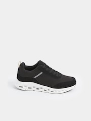 Yours Curve Black/White Extra Wide Fit Contrast Chunky Runner Trainers - Image 2 of 5