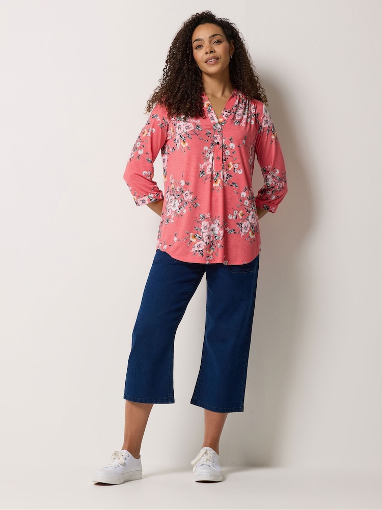 M&Co Orange Half Placket Shirt - Image 2 of 5