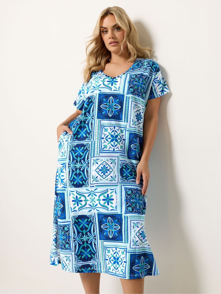 Μπλε - Yours Curve Grown On Dress - Εικόνα 1 από 5