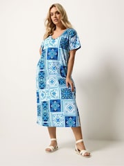 Μπλε - Yours Curve Grown On Dress - Εικόνα 2 από 5