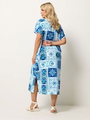 Μπλε - Yours Curve Grown On Dress - Εικόνα 3 από 5