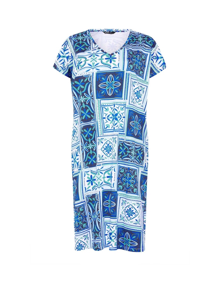 Μπλε - Yours Curve Grown On Dress - Εικόνα 5 από 5